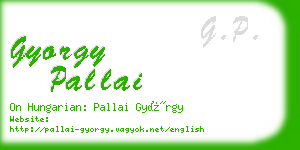 gyorgy pallai business card